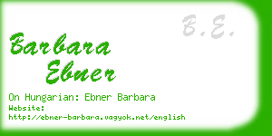 barbara ebner business card